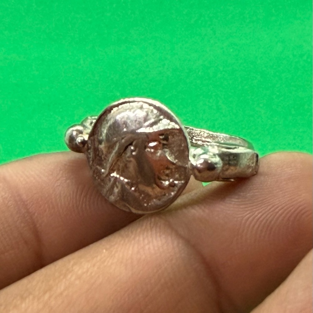 Athena Coin Ring Mixed Silver Ring Greek Ring Silver Coin ring Vintage Grace